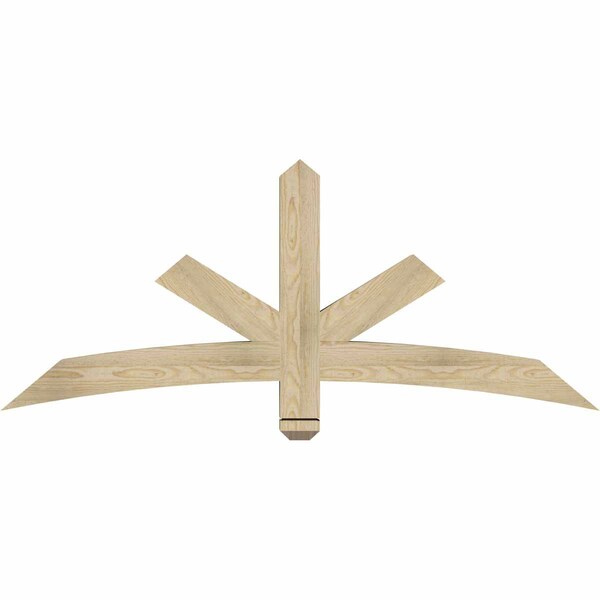 Ekena Millwork Alberta Rough Sawn Timber Gable Bracket, Douglas Fir, 60"W x 25"H x 4"D x 4"F, 10/12 Pitch GBW060X25X0404ALB00RDF - main